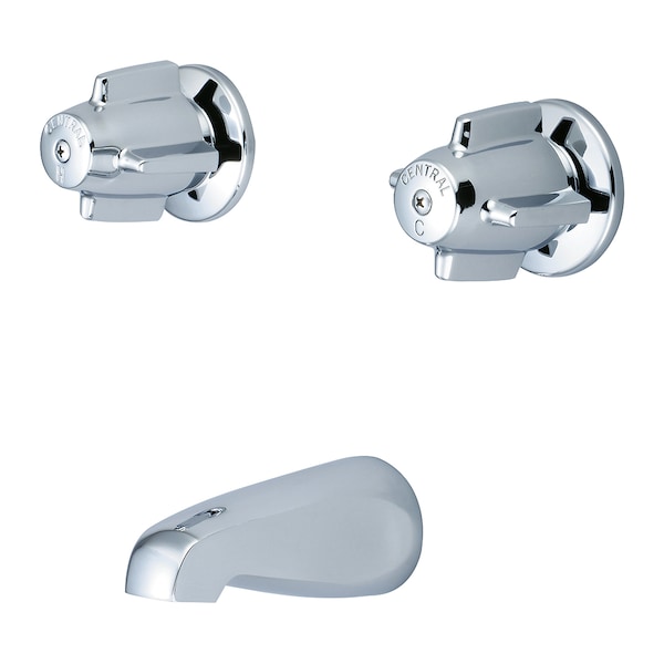 Two Handle Tub Set, Polished Chrome, Wall